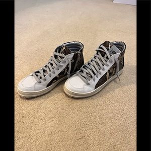 P448 Skate Snakeskin Print High Top Sneaker